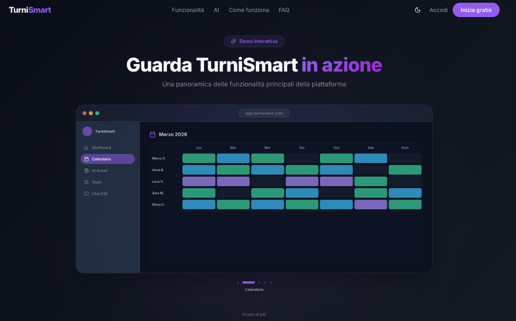 Turni Smart — anteprima